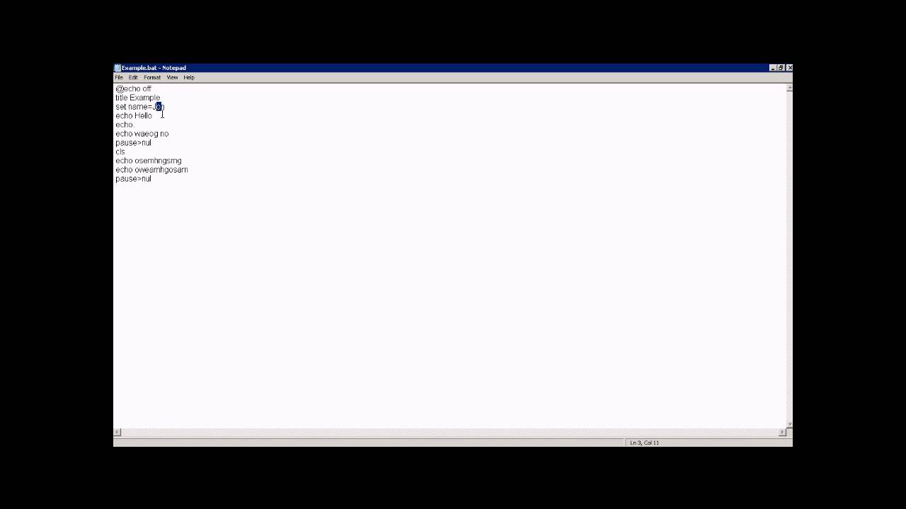 Windows Batch Scripting Tutorial Episode 4 - Variables