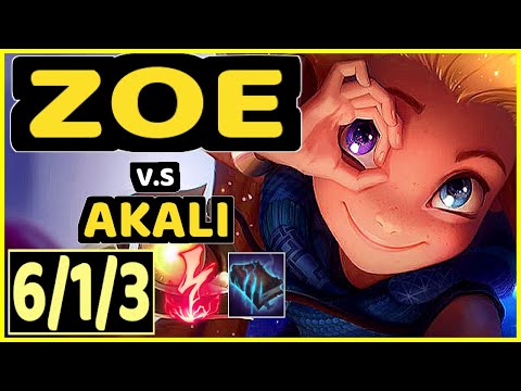 EVROT (ZOE) vs AKALI - 6/1/3 KDA MID CHALLENGER GAMEPLAY - BR