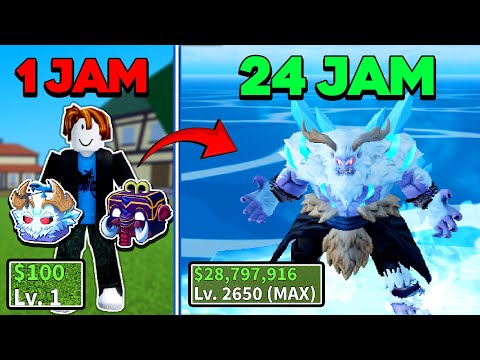 Lvl 1 - Max Lvl Di Blox Fruits Menggunakan Fruit Mhytical Mamoth & Yetti | Race Shark V4 Full Gear