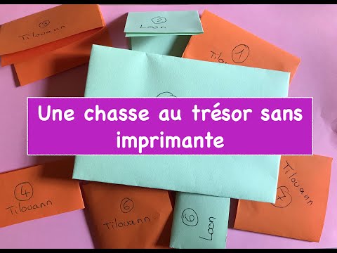 une chasse au trésor sans imprimante