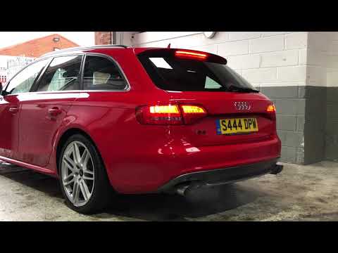 Audi S4 AVANT B8 BRUTAL START UP CUSTOM EXHAUST DYNAMIC MODE REVS POPS
