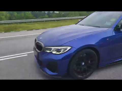 BMW M340i exhaust fly by