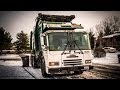 Garbage Truck in the Snow 