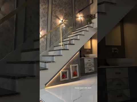 Luxury stair case side wall design ideas for your beautiful home interior 🏡