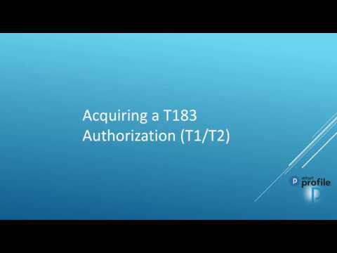 Acquiring A T183 Authorization