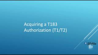 Acquiring a T183 Authorization