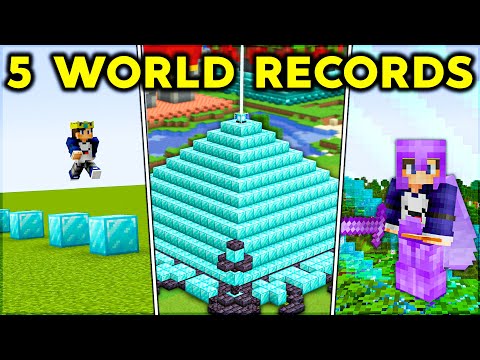 BREAKING 5 GUINNESS WORLD RECORDS in Minecraft (Hindi)