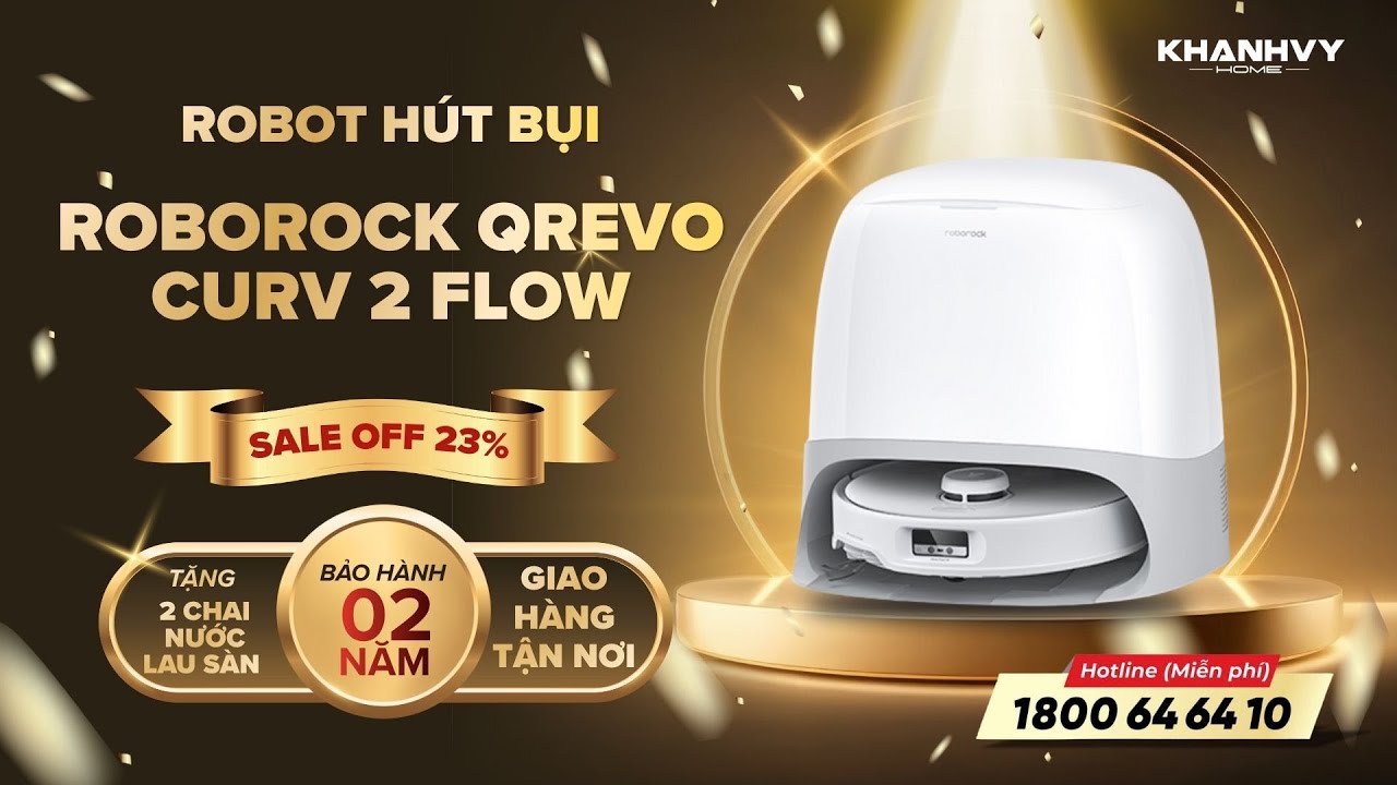 Robot hút bụi Roborock Qrevo Curv 2 Flow