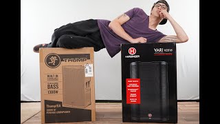 Video thumbnail for Harbinger V2315 VS Mackie Thump 15A Unboxing! + Review! + Teardown! by 2 Dudes Audio