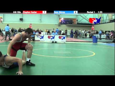 University Nat`ls FS  84 KG / 185 lbs: Clayton Foster vs. Sam Shirey