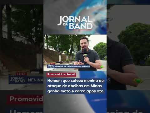 Homem que salvou menina de ataque de abelhas em Minas ganha moto e carro após ato