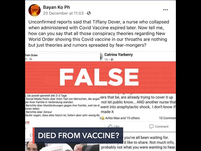 FALSE: US nurse dies after receiving COVID-19 vaccine