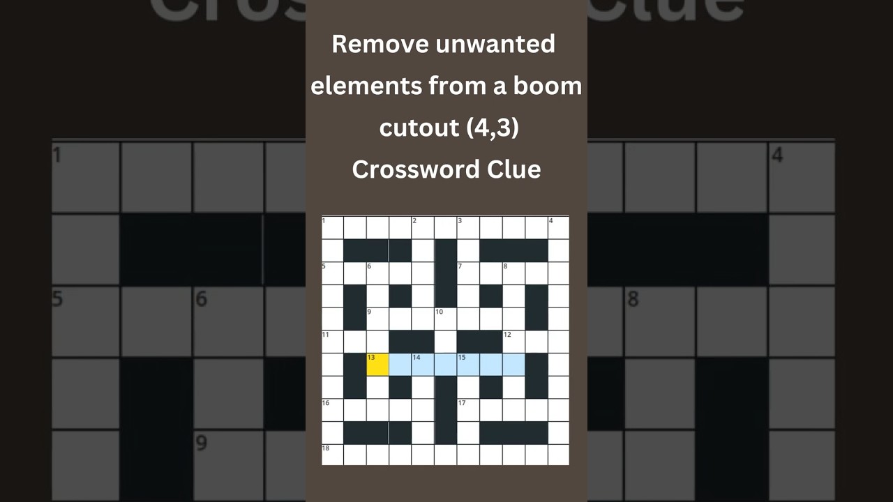 Remove unwanted elements from... (4,3) Crossword Clue #crossword #crosswordpuzzles