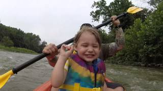 preview picture of video 'Sadie enjoys a few small rapids in our  kayak  at Scenic River Excursions'