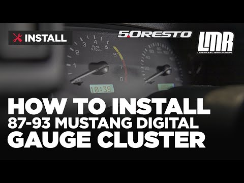 How To Install 5.0 Resto Fox Body Mustang Digital Gauge Cluster (87-93)