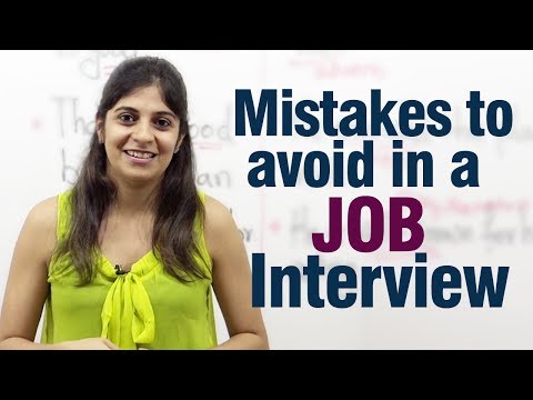 Mistakes to avoid during a job interview - Job interview tips