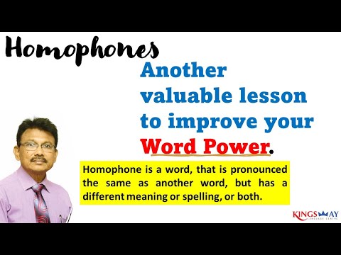 Homophones 1 | Improve your vocabulary | Kingsway Language Centre