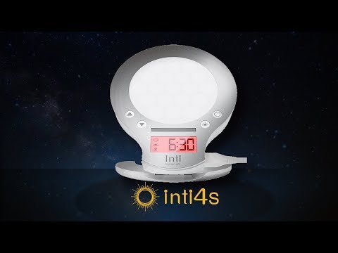 光目覚まし時計 【inti4s】 ホワイト INTI4SWHITE [デジタル]