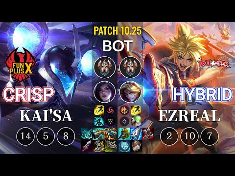 FPX Crisp Kai'Sa vs KT HyBriD Ezreal Bot - KR Patch 10.25