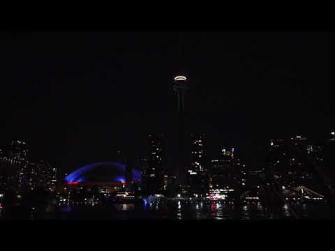 Night Cruise Past Toronto Canada Day 2019 4K 60fps