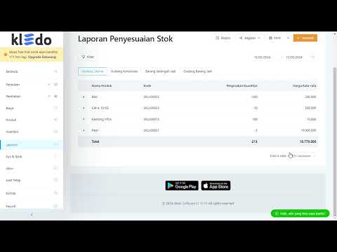 INFORMASI HARGA RATA-RATA (HPP) DI LAPORAN PENYESUAIAN STOK