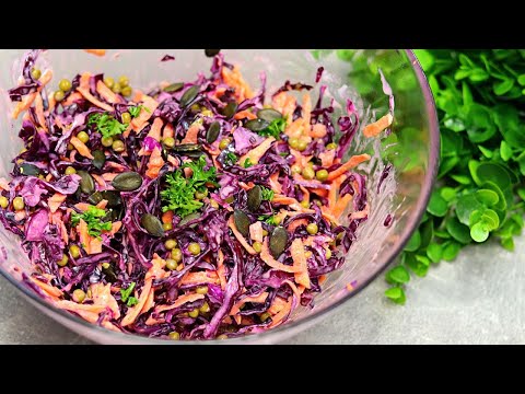 Echte Vitaminbombe! Dieser Salat stärkt Immunsystem: Rotkohlsalat mit Karotte Rezept