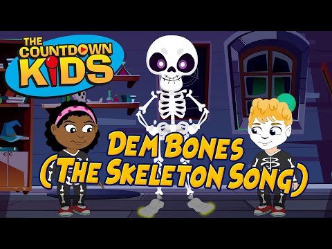 Dem Bones (The Skeleton Song) - The Countdown Kids | Kids Songs & Halloween | Lyrics Video