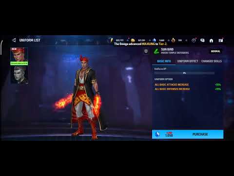 Sun Bird New uniform skills and look || Marvel Future Fight || #marvelfuturefight