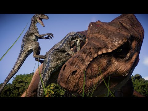 NEW PACK HUNTING ANIMATIONS [2]: CHARGING at Raptors - Jurassic World Evolution 2