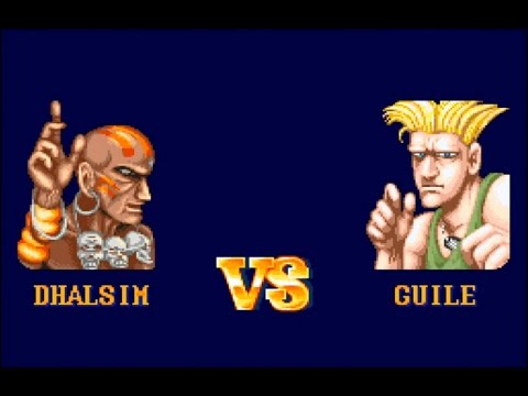 Street Fighter II SNES - Dhalsim vs. Guile - Hardest Setting
