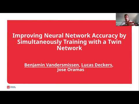 [EfficientML] Benjamin Vandersmissen - Improving NN Accuracy by Training with a Twin Network