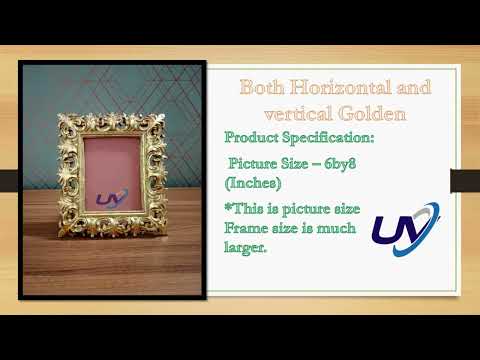 Horizontal and vertical golden photo frames, for everywhere