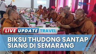 Warga Sambut Rombongan Biksu Thudong Thailand di Semarang, Santap Siang di Kantor Kecamatan Tugu