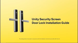 Yale Unity Screen Door Lock Installation - How to Guide
