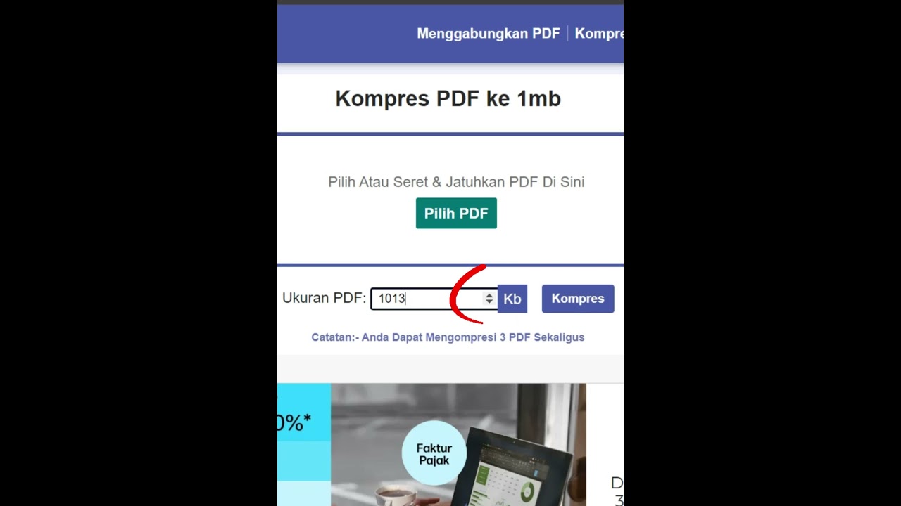 Cepat dan Mudah  mengatur ukuran Kompres File PDF dengan Pi7 PDF TOOL