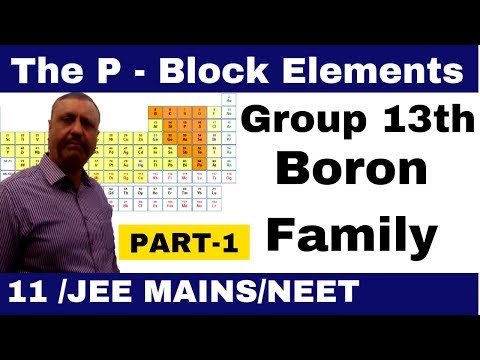 Class 11 chapter 11 | The p - Block Elements 02  :Group 13th - Boron Family (Part 1) JEE MAINS/NEET