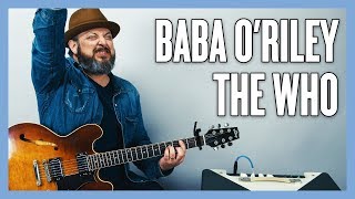 The Who Baba O'Riley EASY Guitar Tutorial (Teenage Wasteland)