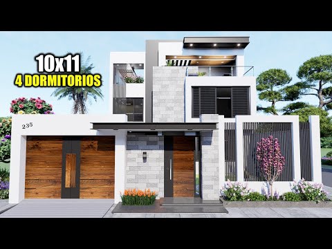 CASA PEQUEÑA 10x11 CON JACUZZI EN LA TERRAZA - CUATRO DORMITORIOS (RVL CASAS 2023)