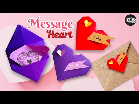 😍How to Make an Origami Heart❤️with Surprise Message| Valentine's Day Paper Craft | Origami Heart |
