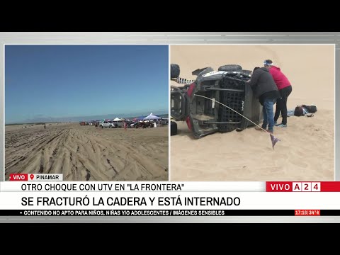 🔴 OTRO CHOQUE CON UTV EN PINAMAR: SE FRACTURÓ LA CADERA Y ESTÁ INTERNADO