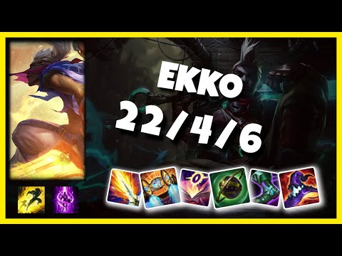 Ekko vs Syndra EU Challenger MID (22/4/6) - v10.25