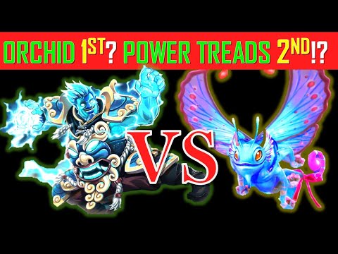 Storm Spirit vs Puck - Orchid 1st Power Treads 2nd !? [Dota 2]