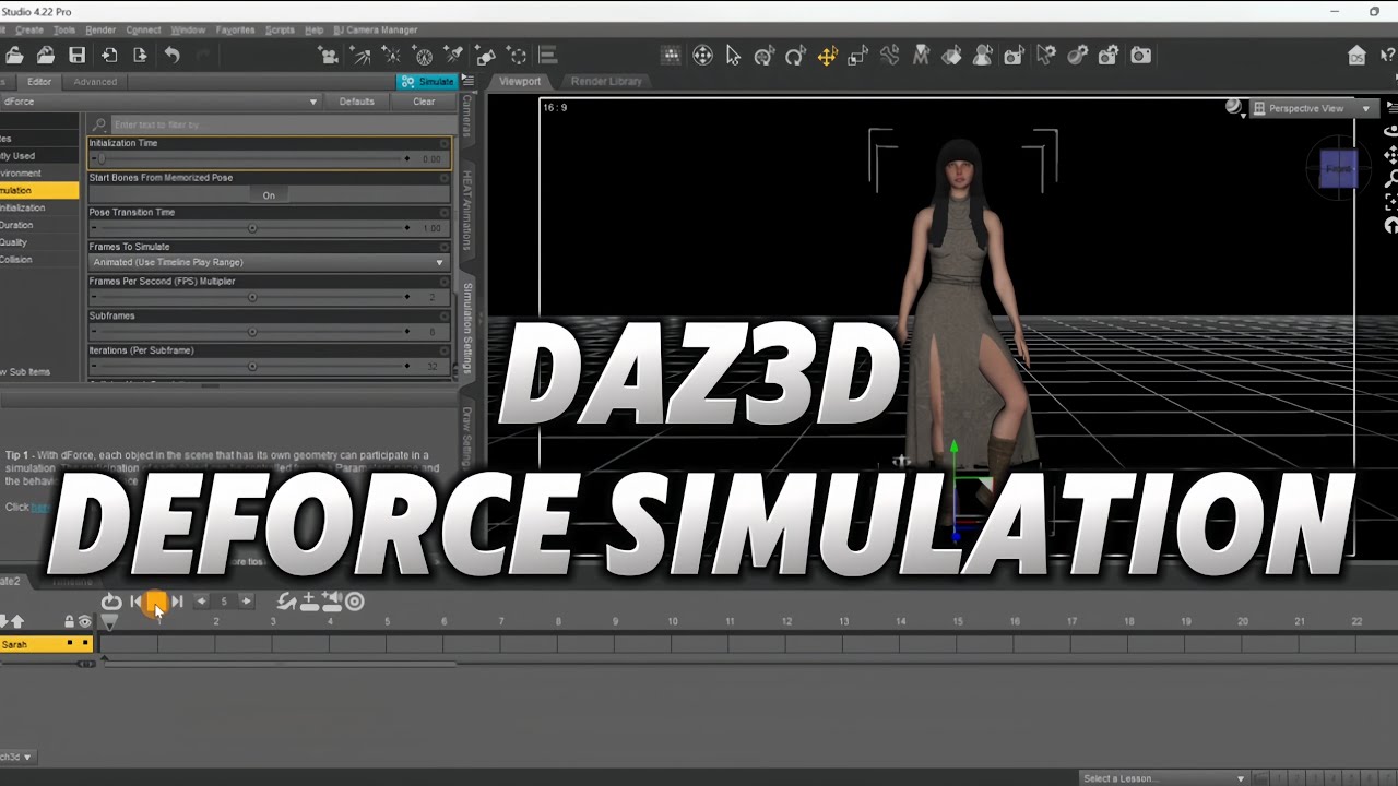 Deforce Simulation in Daz3D is the Future (Tutorial)