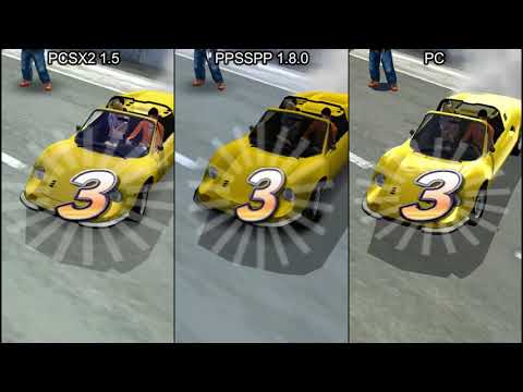 OutRun 2006: Coast to Coast - PC Vs. PPSSPP Vs. PCSX2 - side by side