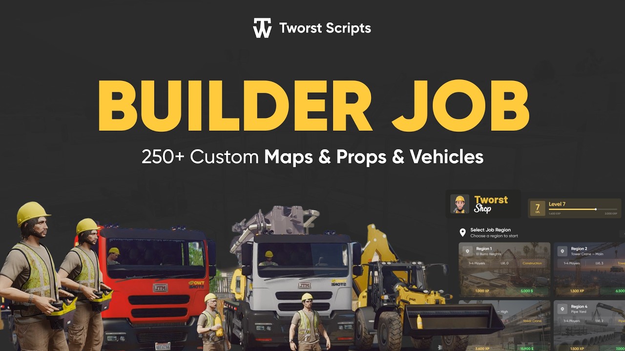 [Multiplayer Builder Job] ESCROW QB ESX QBOX VRP STANDALONE video 1