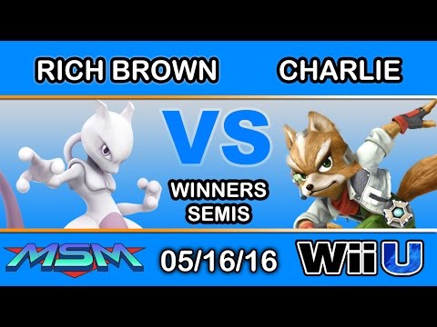 MSM 50 - Rich Brown (Mewtwo) Vs. A2 | Charliedaking (Fox) Winners Semis - Smash Wii U