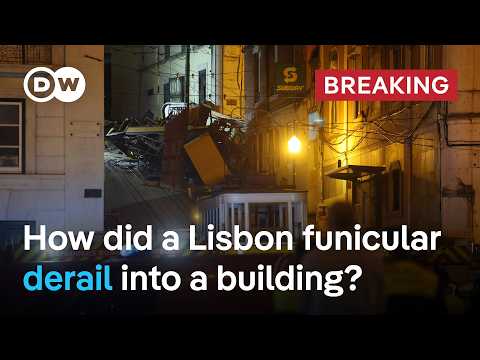 【國際時事】觀光勝地突發悲劇：葡萄牙里斯本百年地標纜車脫軌，造成至少 15 人死亡 (Iconic Lisbon funicular derails into a building, killing at least 15 people | DW News)