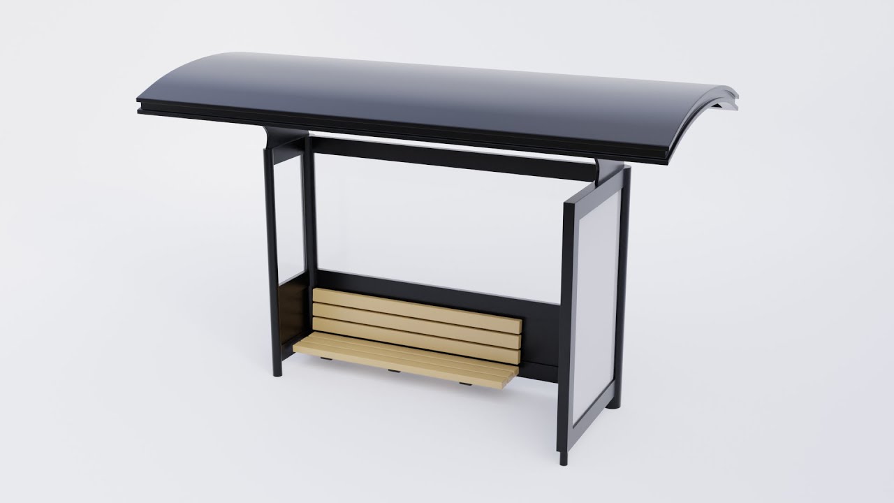 Bus Stop Shelter 6 3D Model