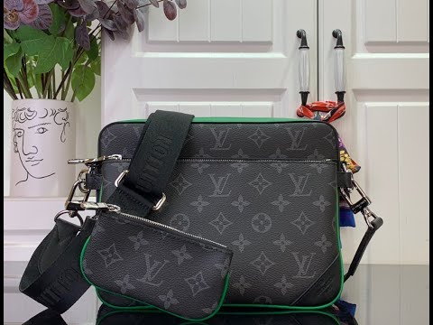 Louis Vuitton Trio Messenger Bag M26052 Black/Green Replica