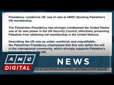 Palestine condemns U.S. veto of UN membership application ANC